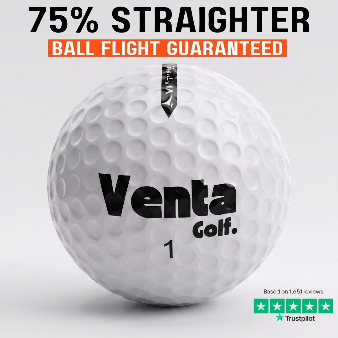 Ultra Straight Self Correcting Golf Ball (75% Straighter Flight)