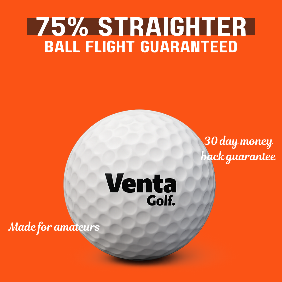 Ultra Straight Self Correcting Golf Ball (75% Straighter Flight)