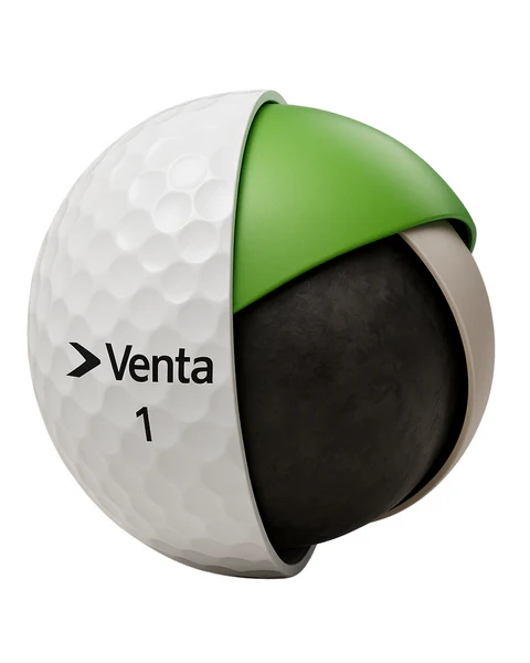 Ultra Straight Self Correcting Golf Ball (75% Straighter Flight)